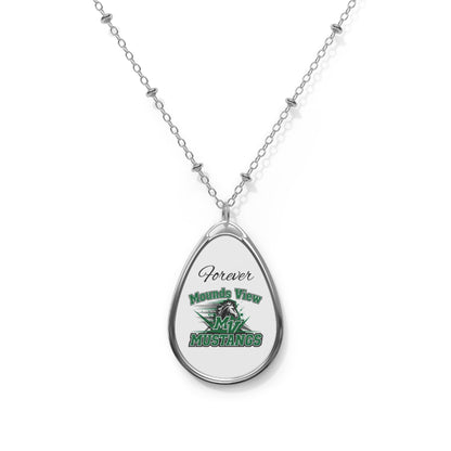 Mounds View Mustangs Oval "Forever" Necklace