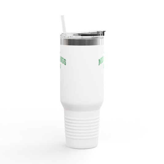 Mounds View Mustangs 2026 40oz Insulated Travel Mug – Large Stainless Steel Tumbler with Straw & Handle