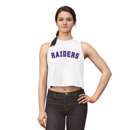 Hastings Raiders Crop Top — Women’s Athletic Tank with 'RAIDERS' Arch Logo