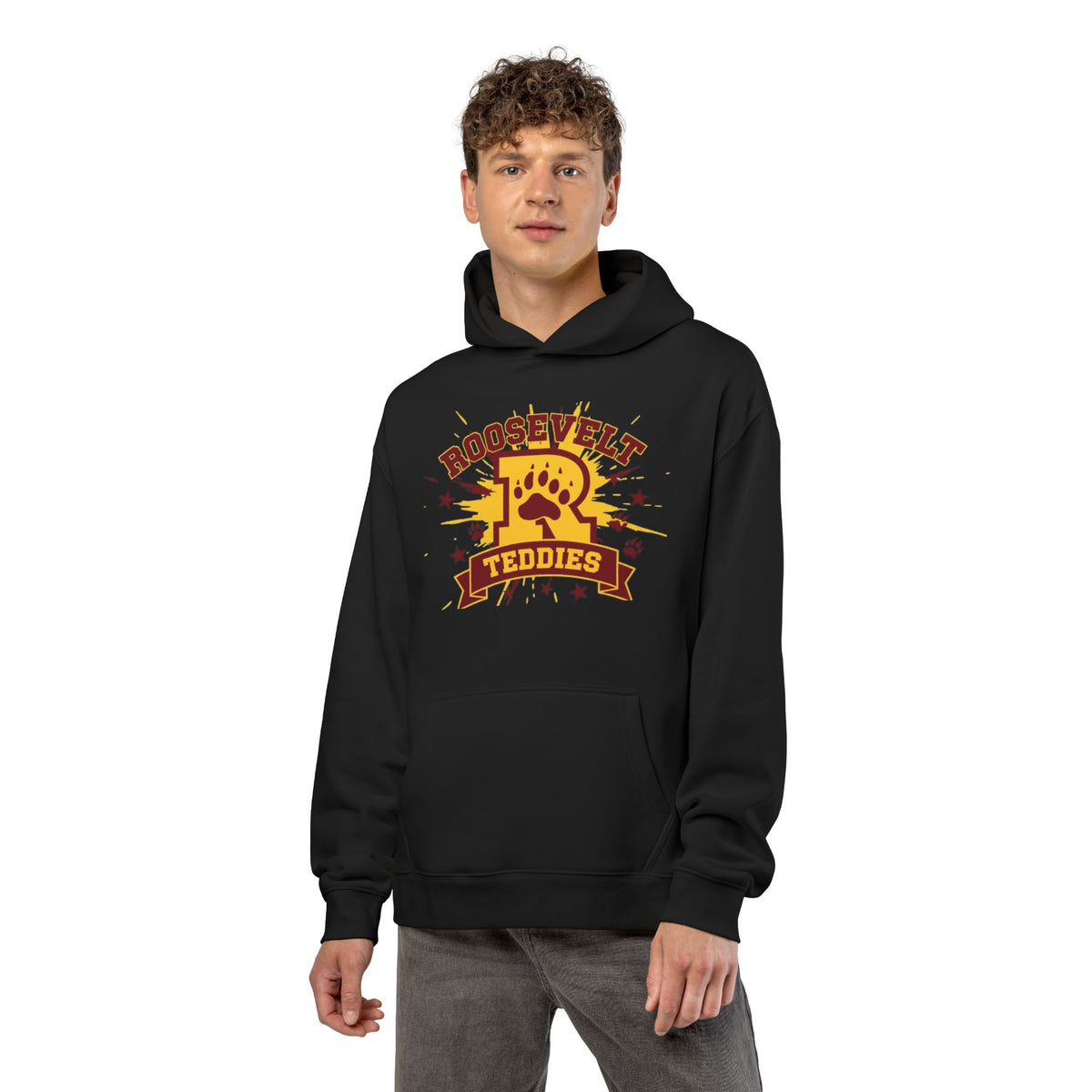 Minneapolis Roosevelt Teddies Hoodie — Vintage Paw Print School Spirit Pullover