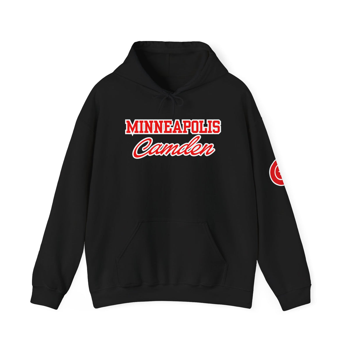 Minneapolis Camden Black Scripted Hoodie