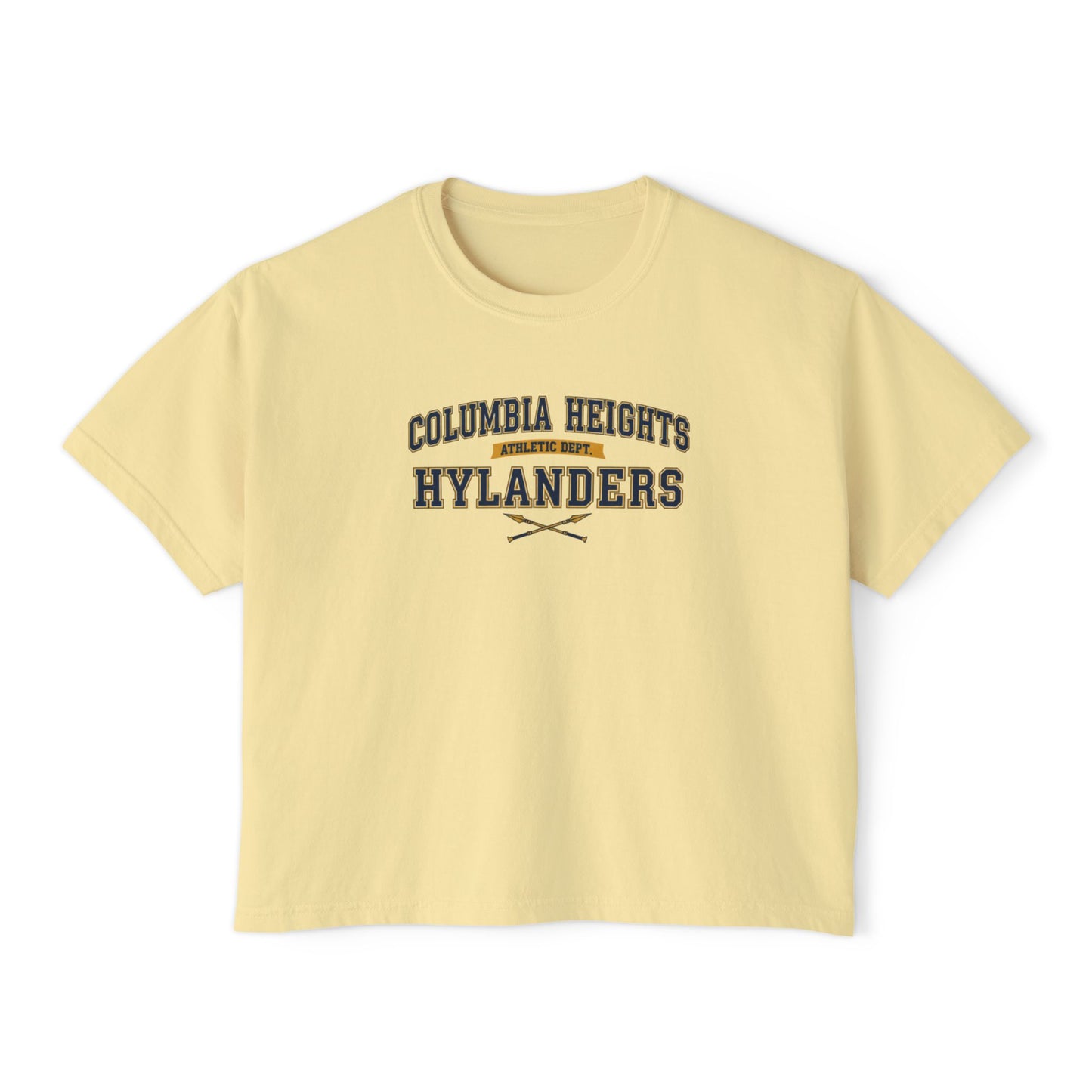 Columbia Heights Hylanders Stylish Women's Boxy Tee - Casual Comfort for Everyday Wear