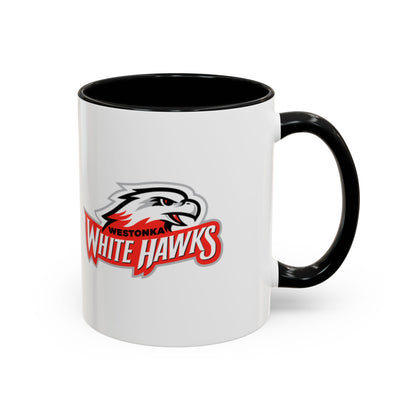 Mound Westonka White Hawks Accent Coffee Mug - Stylish 15oz or 11oz