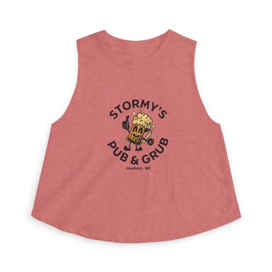 Pub & Grub Crop Top — Stormy's Beer Logo Women's Tank