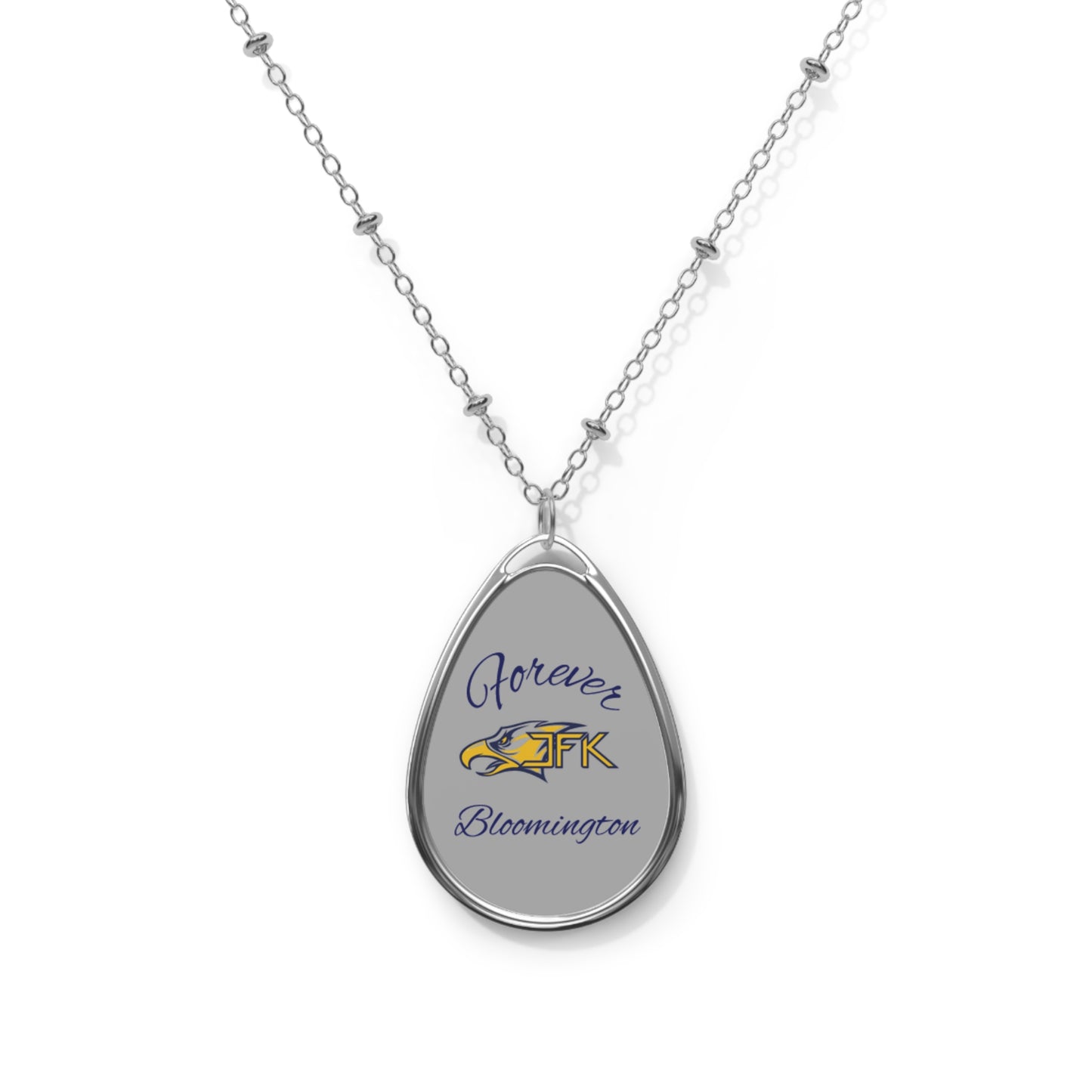 Bloomington Kennedy Eagles Oval Pendant "Forever" Necklace