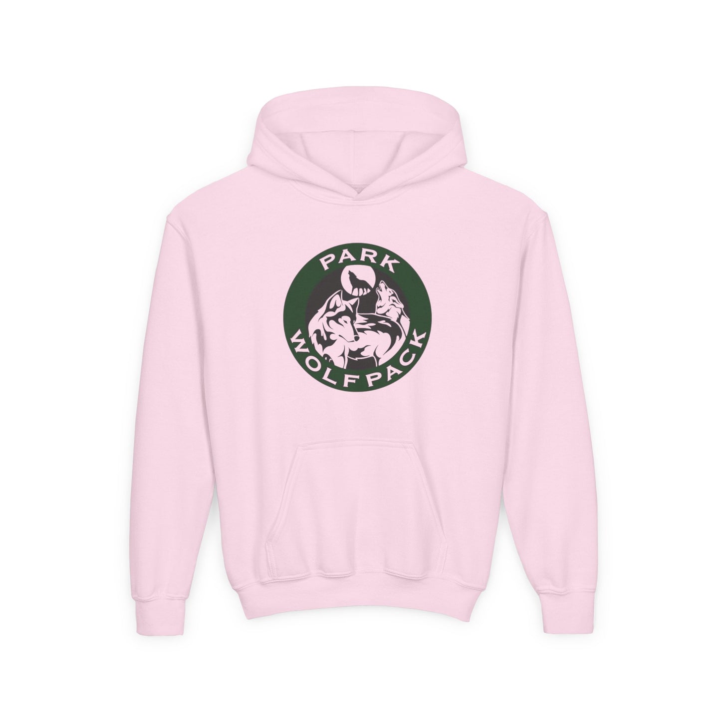 Youth Heavy Blend Hoodie - Park Wolfpack Design