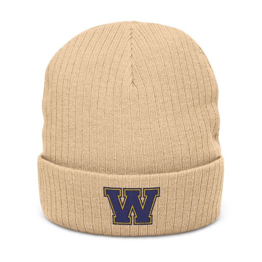 Saint Paul Washington Tech Embroidered Ribbed Knit Beanie