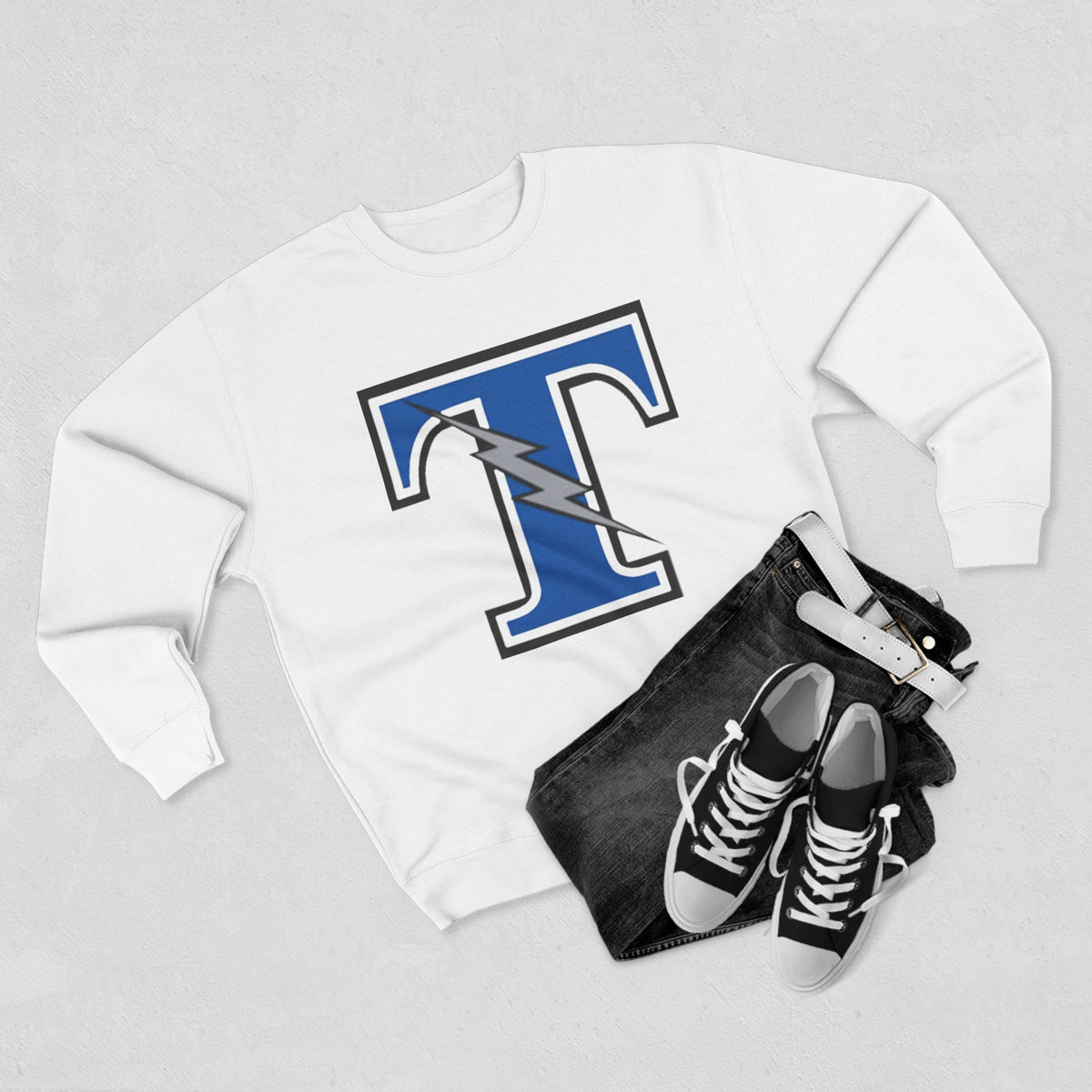 Tartan Titans Blue T Lightning Logo Sweatshirt