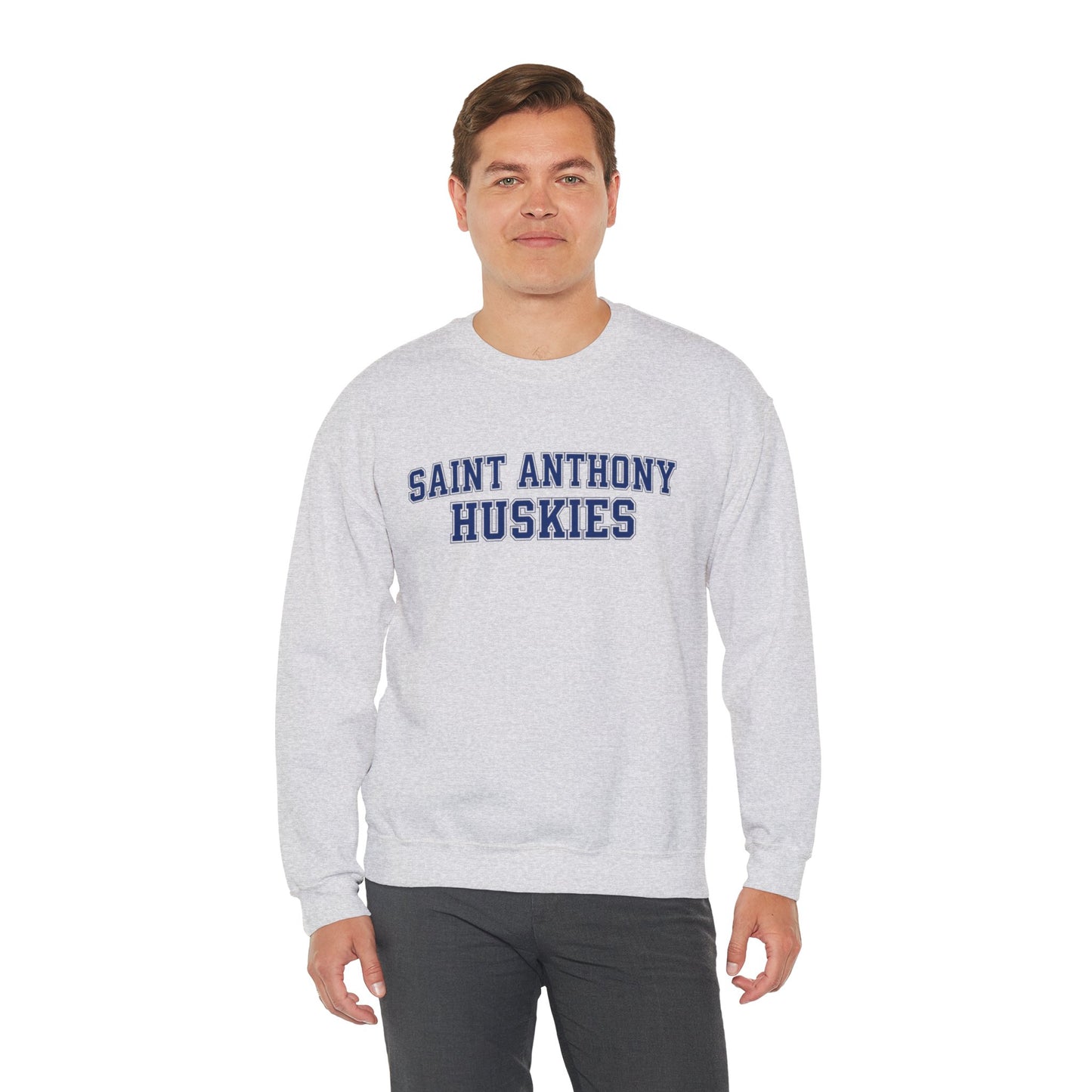 Saint Anthony Huskies Unisex Heavy Blend™ Crewneck Sweatshirt - Cozy Graphic Fashion