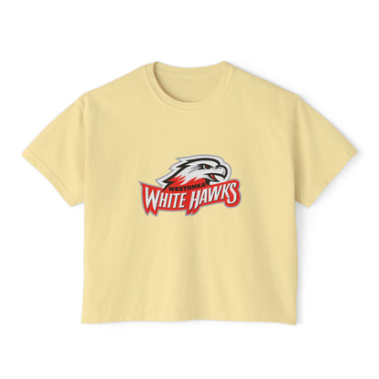 Mound Westonka White Hawks Casual Women's Boxy Tee