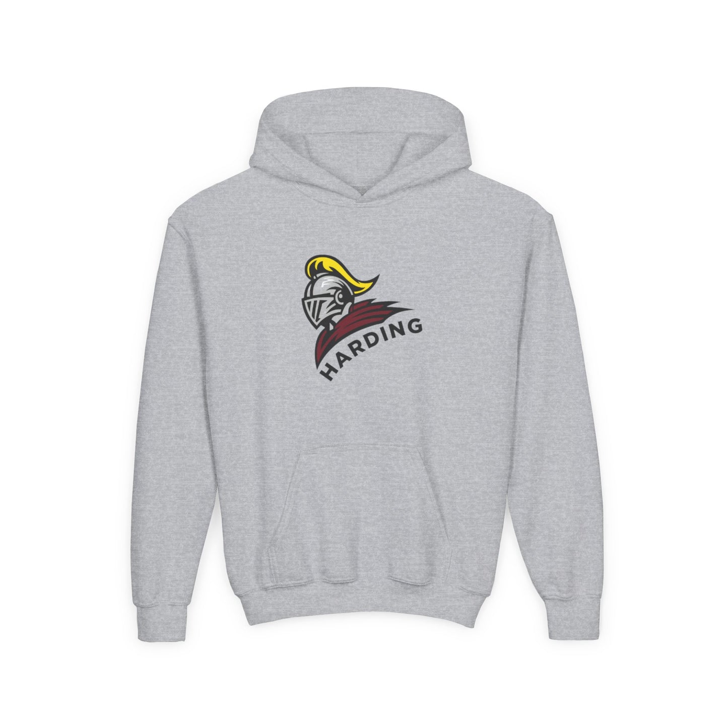 Youth Hooded Sweatshirt with Harding Knight Design
