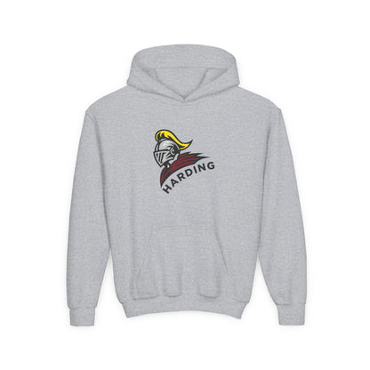 Youth Hooded Sweatshirt with Harding Knight Design
