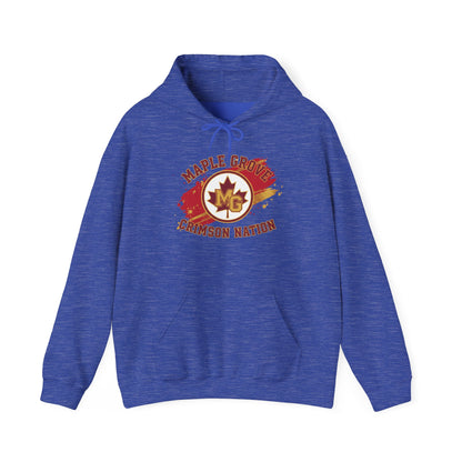 Maple Grove Crimson Unisex Heavy Blend™ Hooded Sweatshirt - Cozy and Stylish for School Spirit