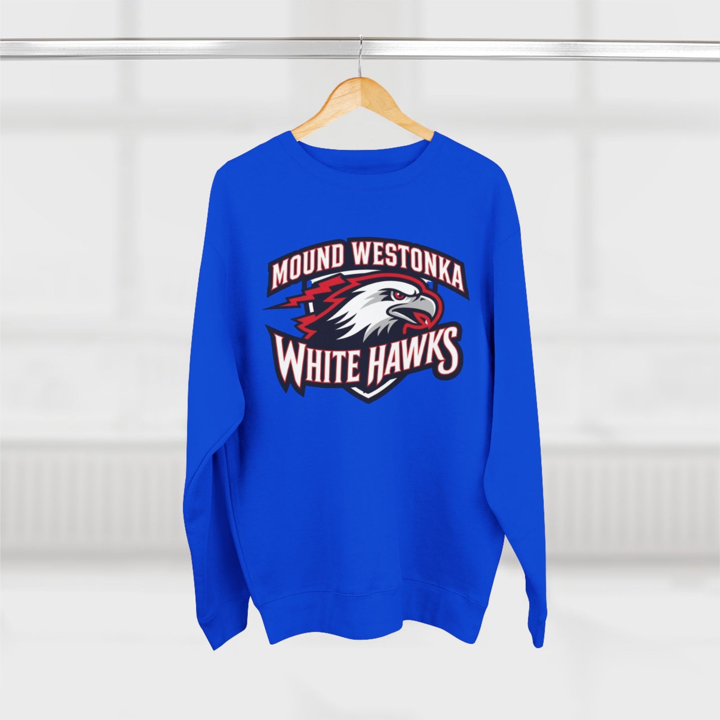 Mound Westonka White Hawks Unisex Crewneck Sweatshirt  - Cozy Everyday Wear