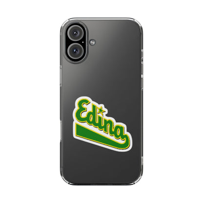 Custom Clear Phone Case with Edina Design - Stylish Protection for Your Smartphone