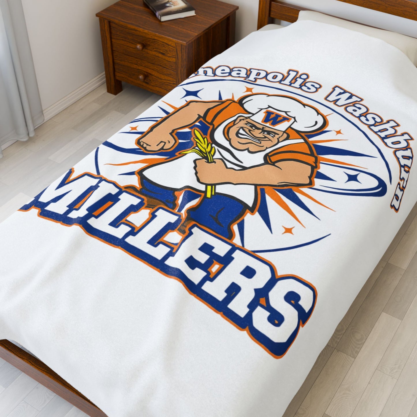 Minneapolis Washburn Millers Velveteen Plush Blanket