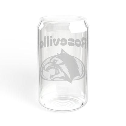 Roseville Raiders 16oz Sipper Glass with Nature-Inspired Design - Eco-Friendly Drinkware