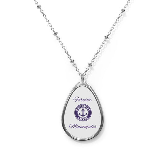 Minneapolis Southwest Lakers Oval Pendant "Forever" Necklace