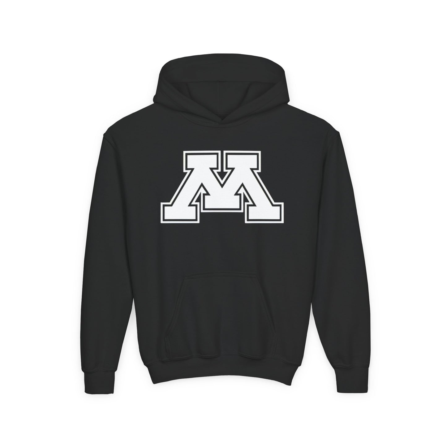Minnetonka Skippers White M Logo Youth Sporty Hoodie