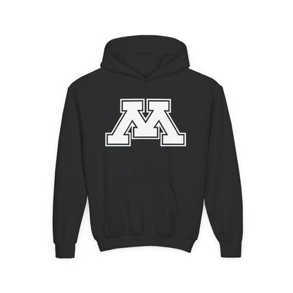 Minnetonka Skippers White M Logo Youth Sporty Hoodie
