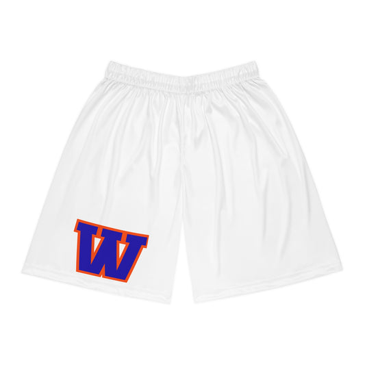 Minneapolis Washburn Millers "W" White Basketball Shorts - Athletic Sportswear for Comfort & Style