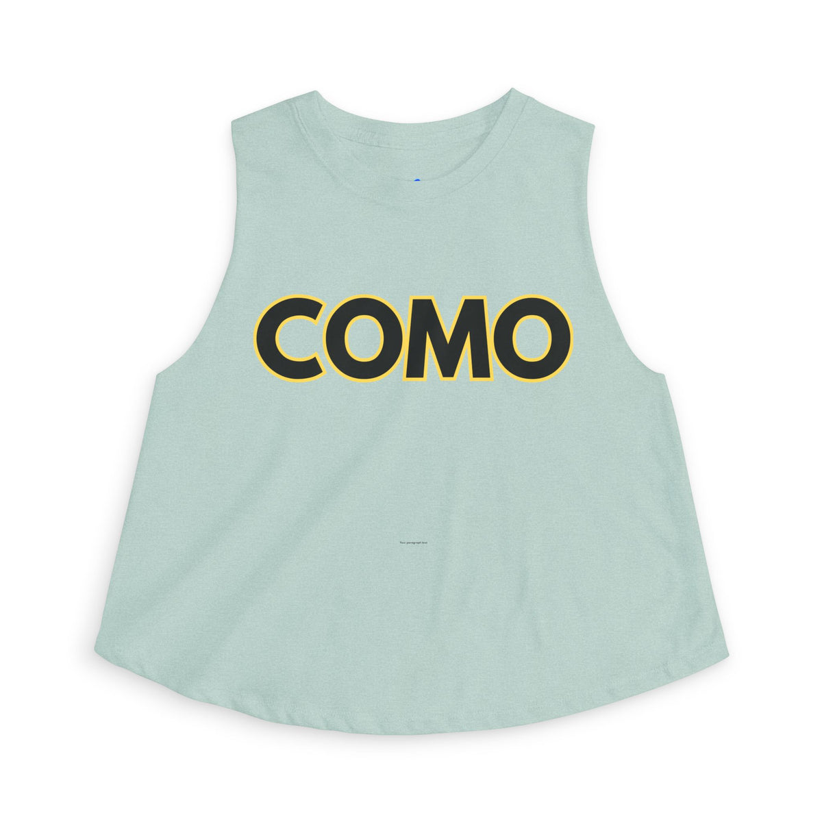 COMO Women's Crop Tank Top — Bold Retro Lettering Summer Crop