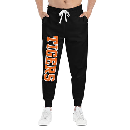 Minneapolis South Tigers Athletic Joggers — Black Casual Sweatpants with Bold Orange Lettering