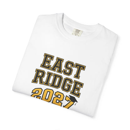 East Ridge Raptors Class of 2027 vintage tee folded showing bold design.