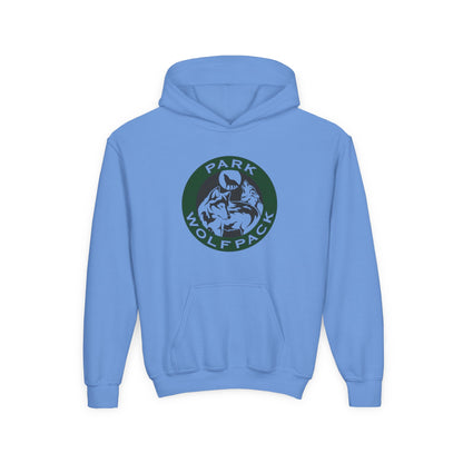 Youth Heavy Blend Hoodie - Park Wolfpack Design