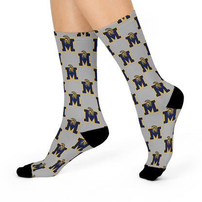 Mahtomedi Zephyrs Sporty Cushioned Crew Socks for Comfort & Style