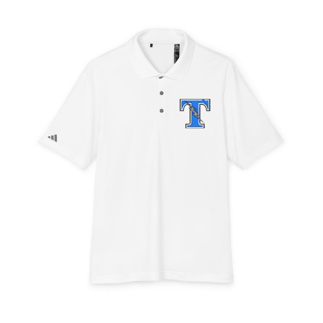 Tartan Titans Adidas Unisex Performance Polo with Blue T Design