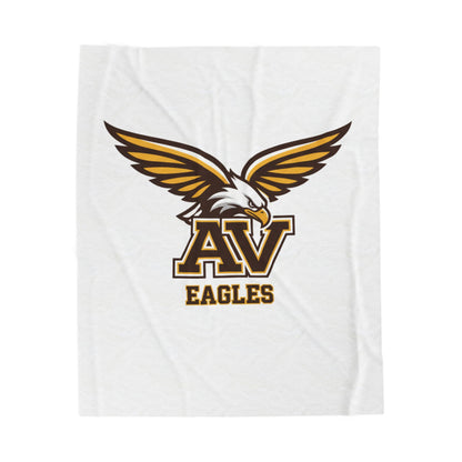 Apple Valley Eagles Cozy Velveteen Plush Blanket