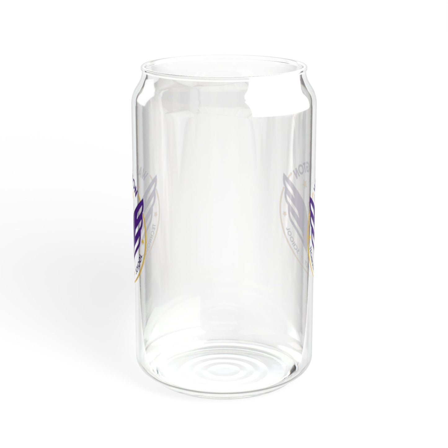 Washington Eagle Design Sipper Glass - 16oz Travel Mug with Straw