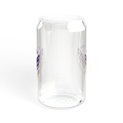 Washington Eagle Design Sipper Glass - 16oz Travel Mug with Straw