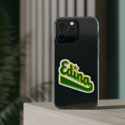 Custom Clear Phone Case with Edina Design - Stylish Protection for Your Smartphone