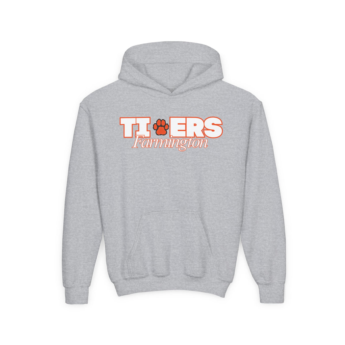 Tigers Farmington Youth Hoodie — School Spirit Pullover with Paw Logo