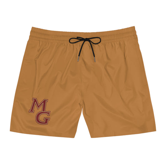 Maple Grove Crimson Stylish Men's Mid-Length Swim Shorts | Perfect for Summer Adventures