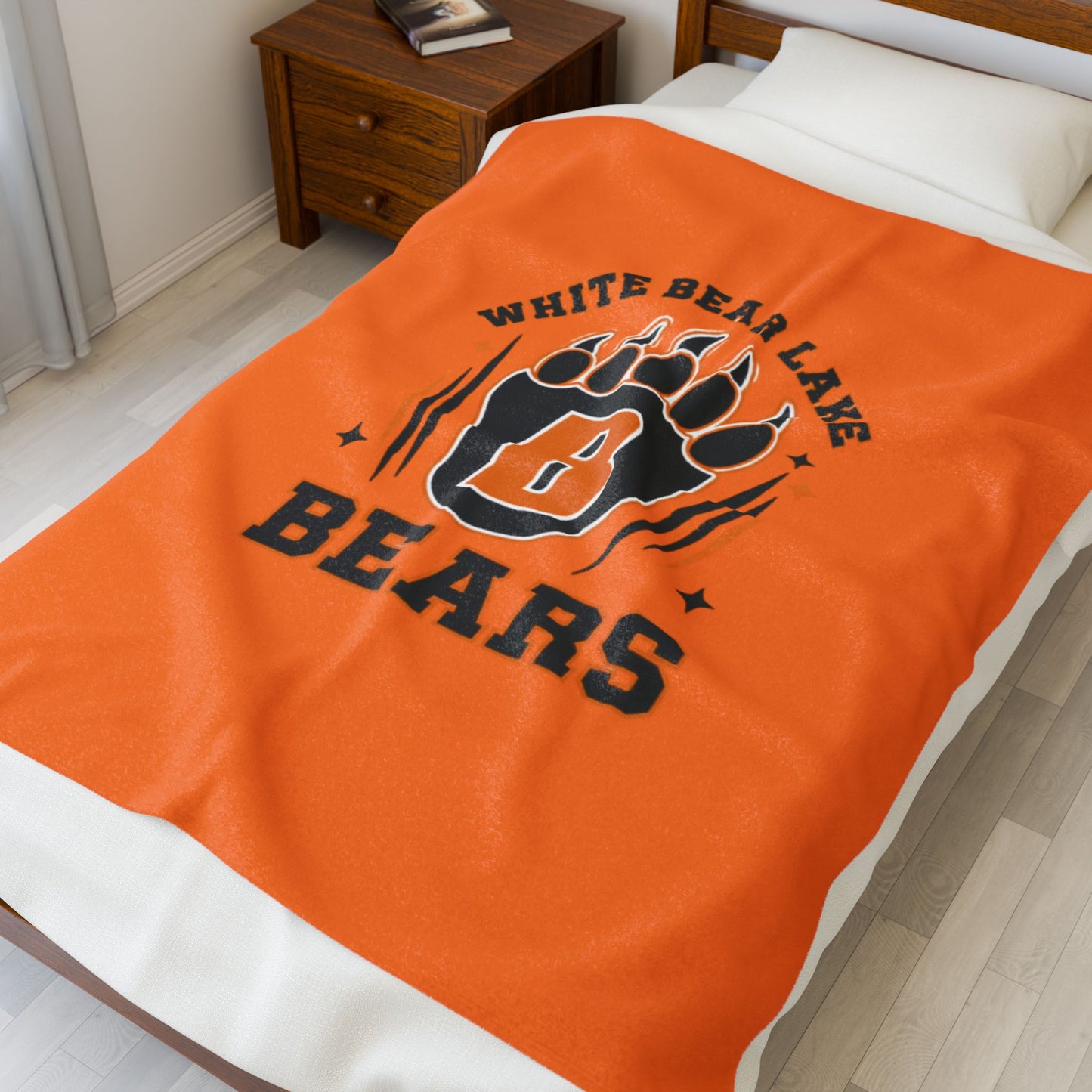 White Bear Lake Bears Cozy Velveteen Plush Blanket - Perfect for Relaxation and Home Decor