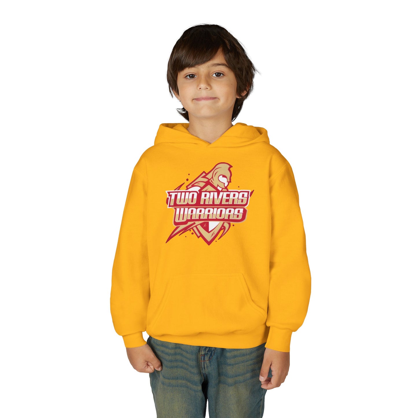 Two Rivers Warriors Logo Youth Sporty Hoodie