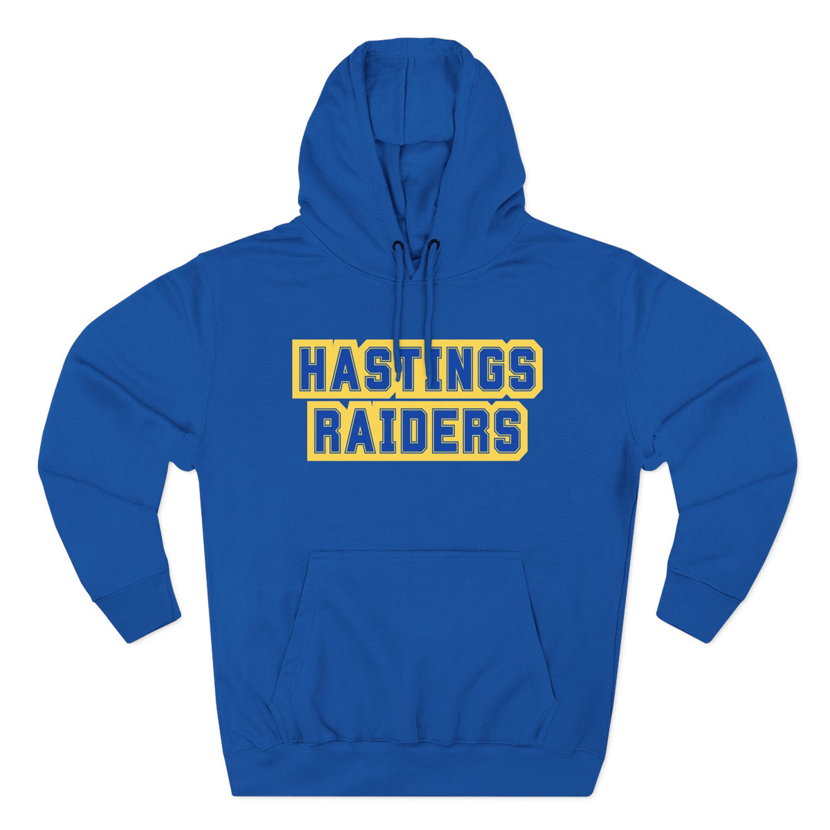 Hastings Raiders Hoodie — Collegiate Pullover with Bold Varsity Text