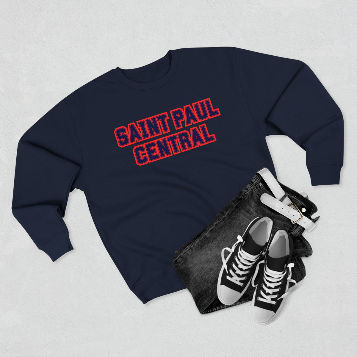 St. Paul Central Minutemen Unisex Crewneck Sweatshirt with Minimalist Design