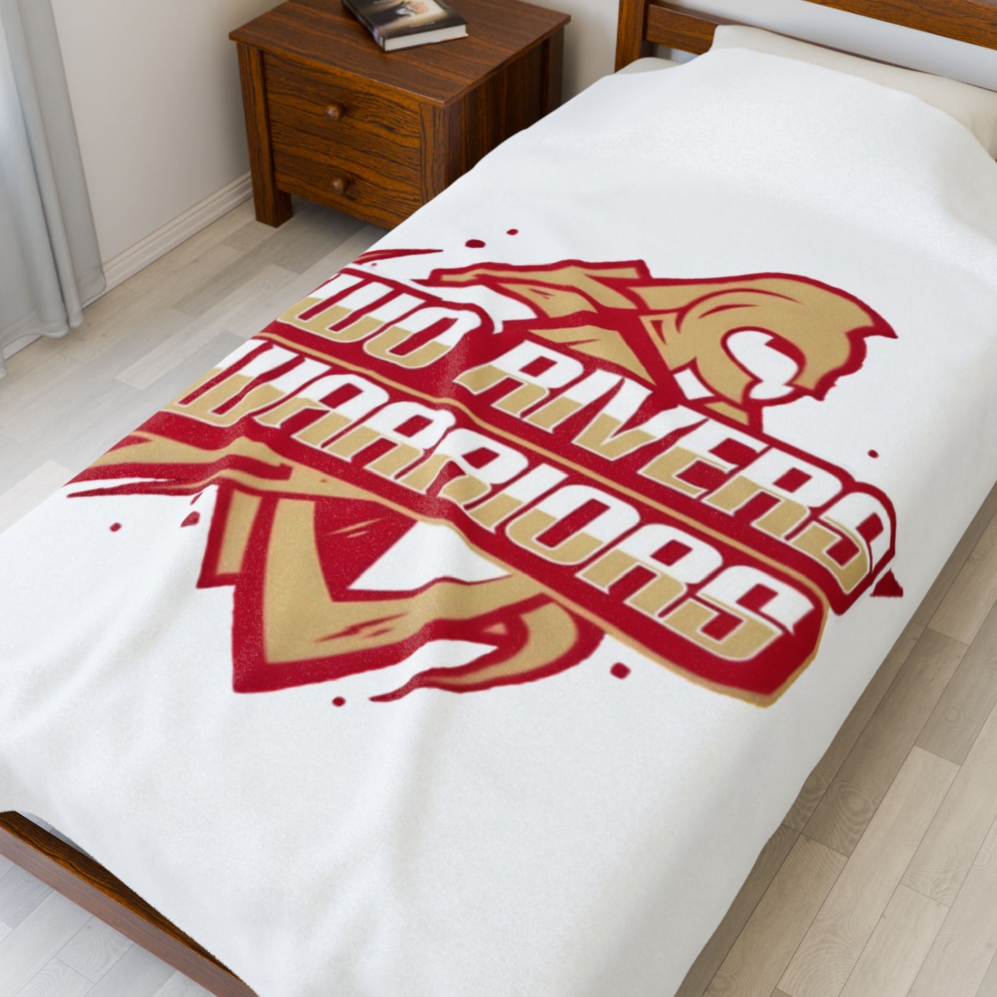Two Rivers Warriors Cozy Velveteen Plush Blanket - Perfect for Relaxation and Home Decor
