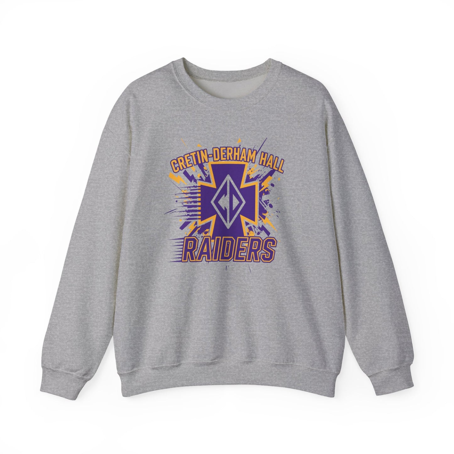 Raiders Crest Sweatshirt — Cretin-Derham Hall Purple & Gold Crewneck