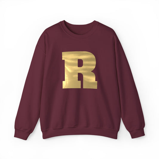 Minneapolis Roosevelt Teddies Metallic Gold I Maroon Crewneck Sweatshirt