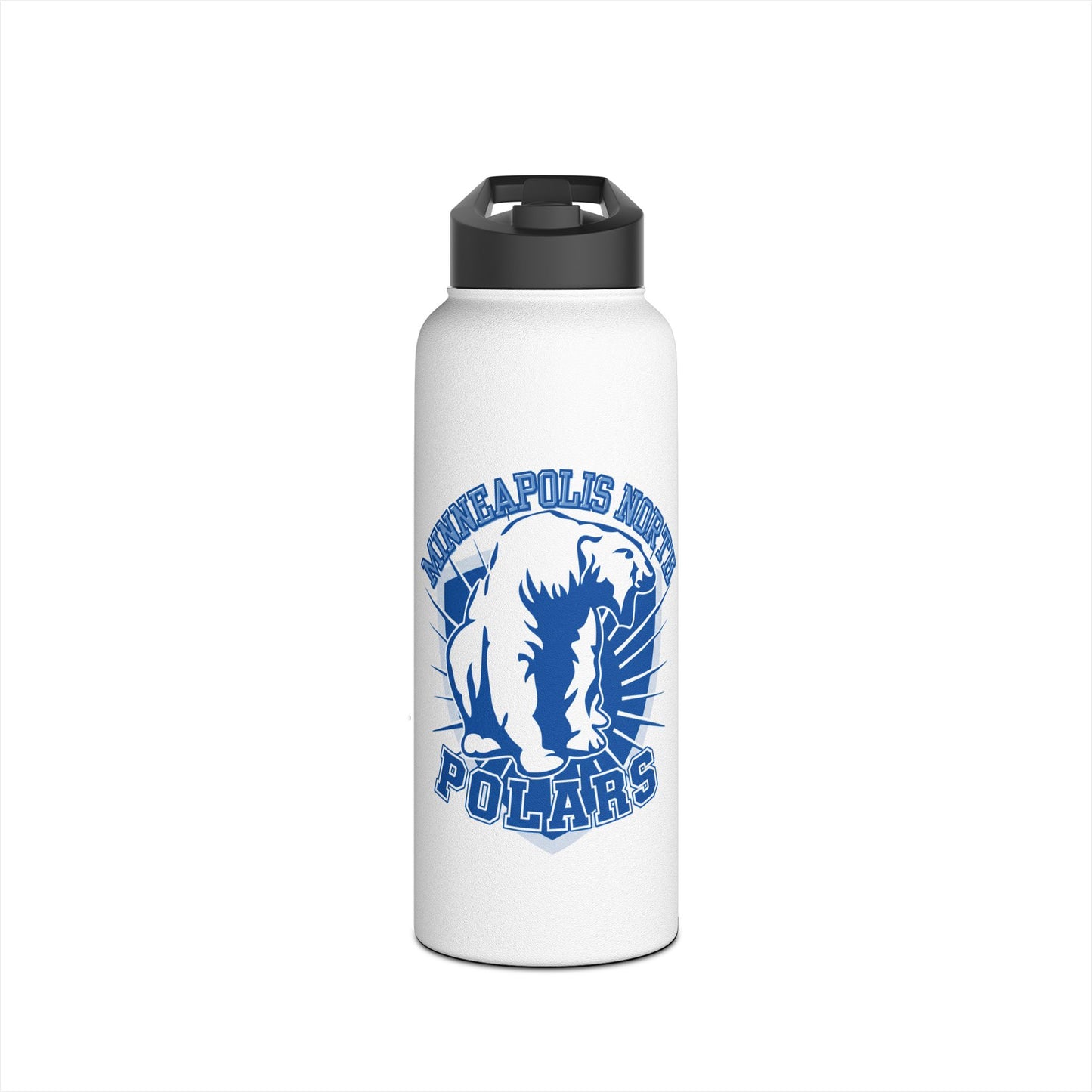 Minneapolis North Polars Stainless Steel Water Bottle, Motivational Hydration Bottle, Sports Water Bottle, Eco-Friendly Gift
