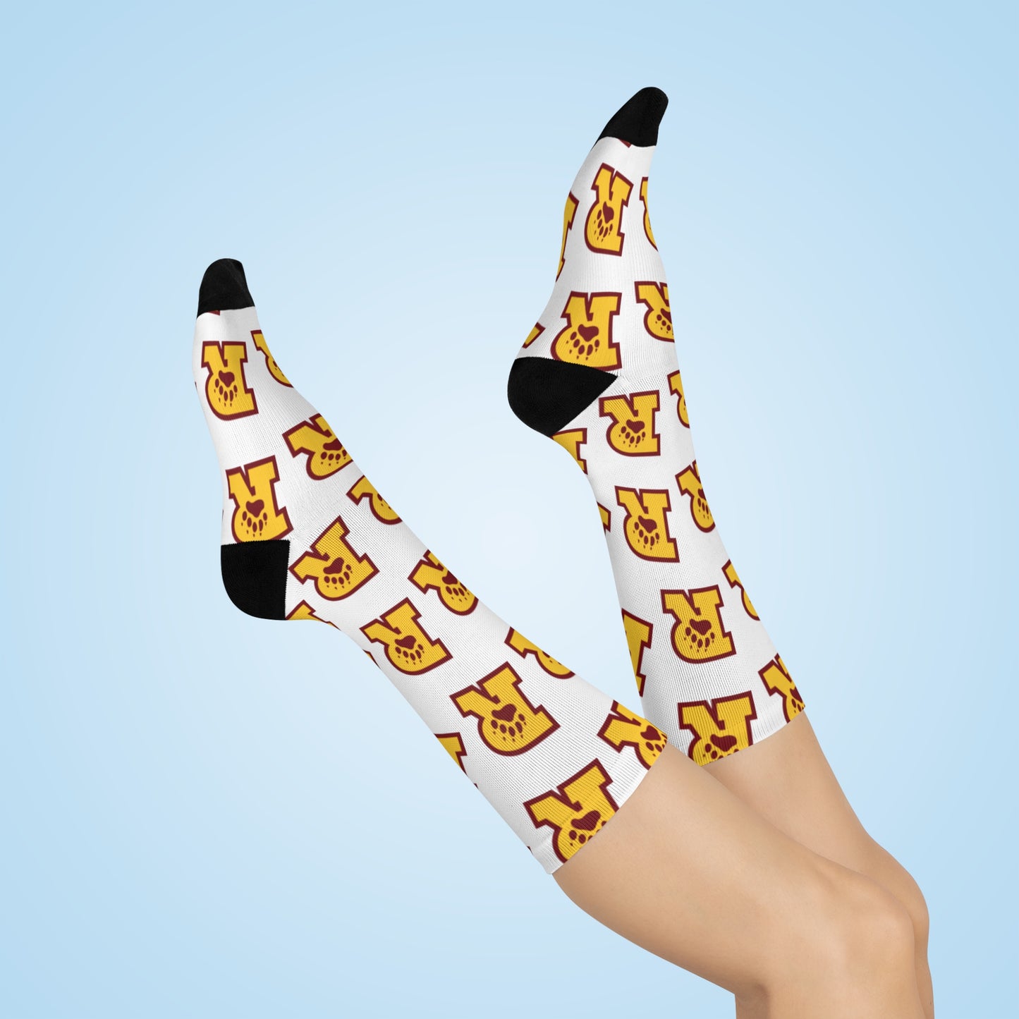 Minneapolis Roosevelt Teddies Fun Cushioned Crew Socks  - Perfect for Everyday Comfort