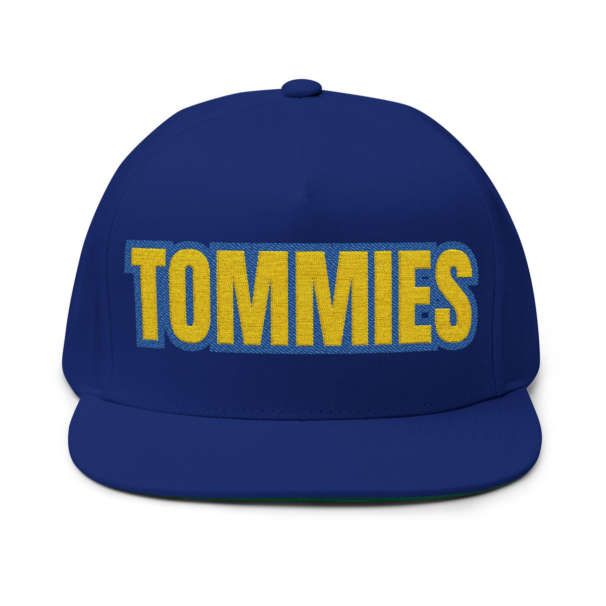 Minneapolis Edison Tommies Embroidered Flat Bill Cap — Retro School Spirit Snapback