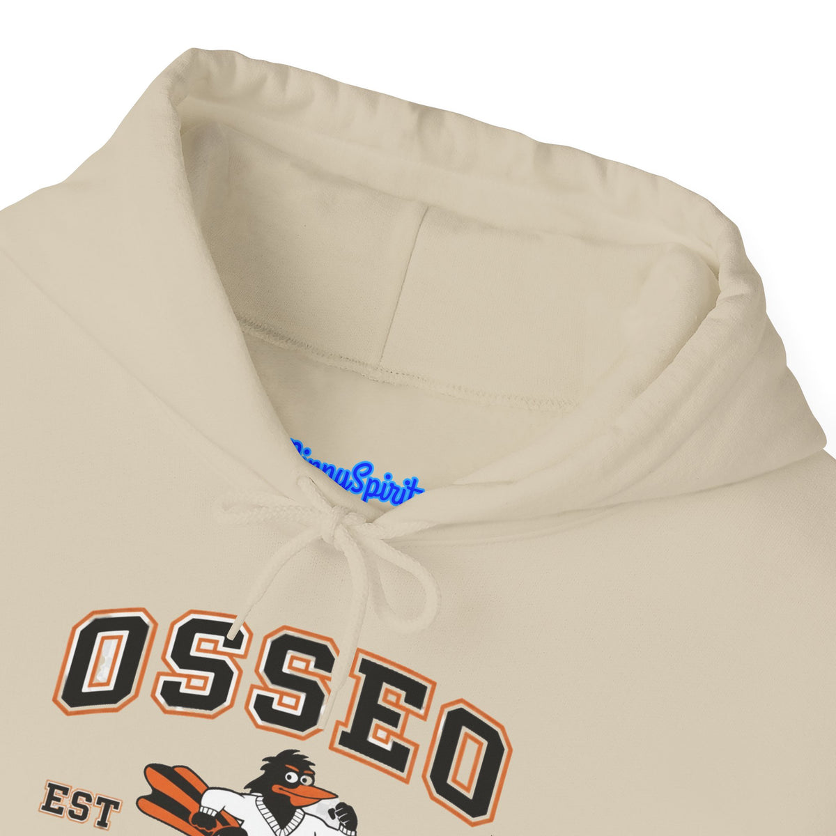 Osseo Orioles Hoodie — Vintage Mascot Logo "Est. 1924" School Spirit Pullover