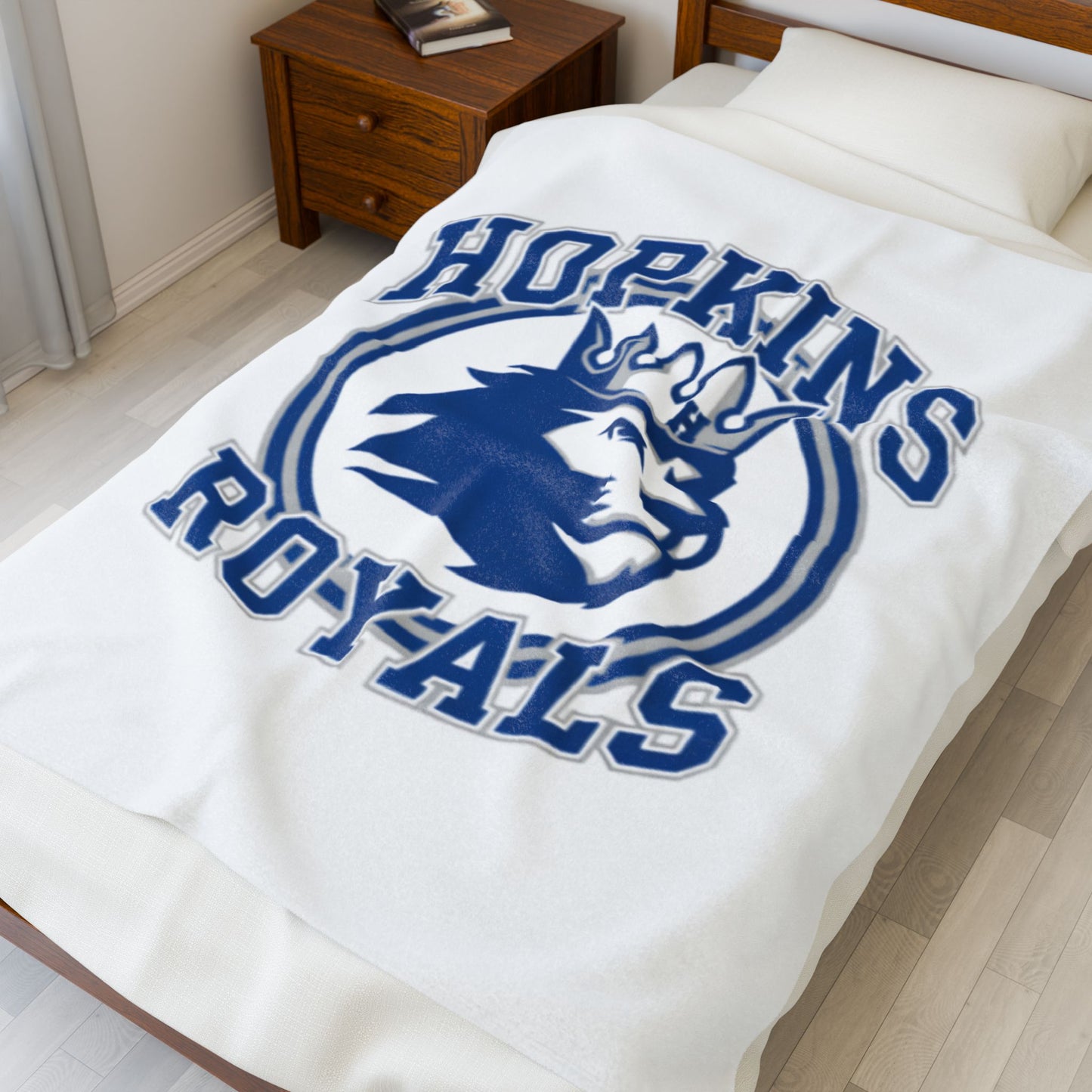 Hopkins Royals Velveteen Plush Blanket - Soft Cozy Throw for Game Day and Home Decor