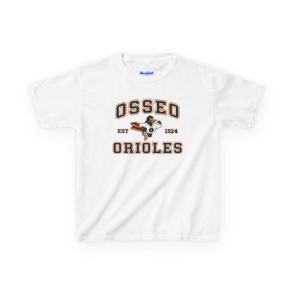Osseo Orioles Kids T‑Shirt — Vintage Mascot Baseball Tee (Est. 1924)